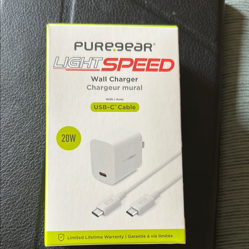 20W LightSpeed USB-C Wall Charger in White